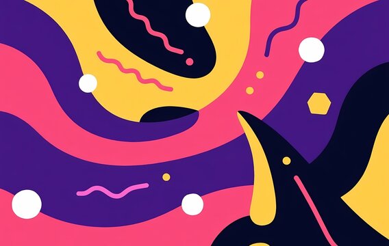 Seamless abstract vector illustration featuring a cartoon space pattern with a blue night sky, stars, moon, and flying rockets for a fun baby nature background