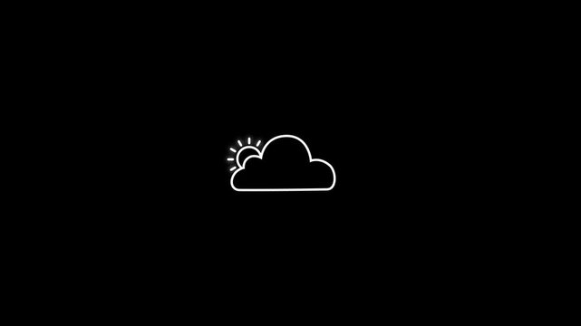 Weather icon showing sunny.