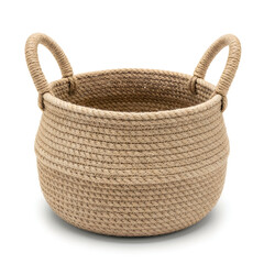 Obraz premium Natural fiber basket with sturdy handles for home decor