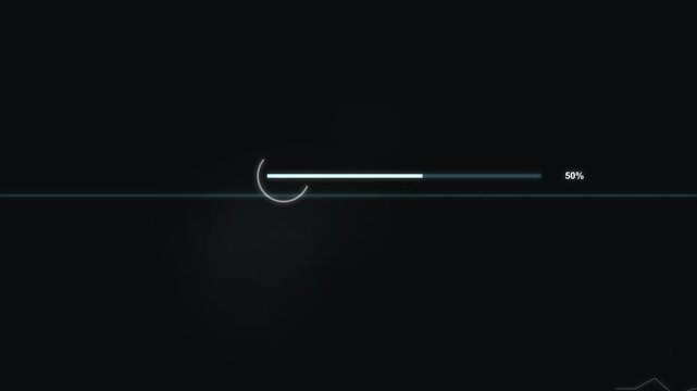 Modern futuristic medical scan ring style loading bar animation showing digital data progress