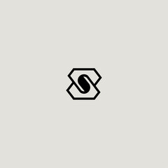 Fototapeta premium Letter S or Double S Diamond Hourglass Monogram. S logo SS Monogram, Minimalist Diamond Hourglass Identity.