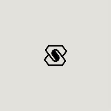 Letter S or Double S Diamond Hourglass Monogram. S logo SS Monogram, Minimalist Diamond Hourglass Identity.