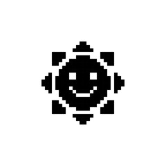 Fototapeta premium Sun Silhouette Pixel Art