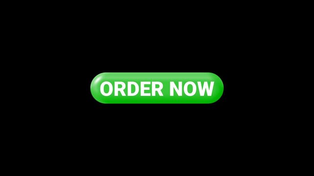 Order Now Button Click Animation On Dark Background.