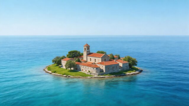 Island church by the sea