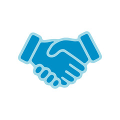 Obraz premium Graphic illustration of handshake symbol on white background for business concept