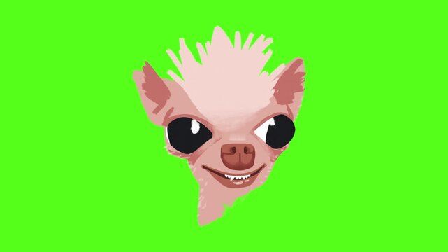 A cheerful cartoon piglet with a green background in this fun animated video