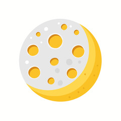 Fototapeta premium Stylized Moon with Craters