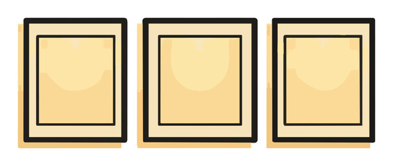 Fototapeta premium Gallery wall frames with glowing light isolated on w.... Generative AI