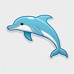 Obraz premium Cute cartoon dolphin illustration
