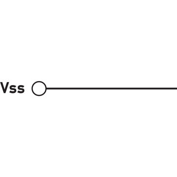 VSS terminal circuit symbol line icon for electronics design