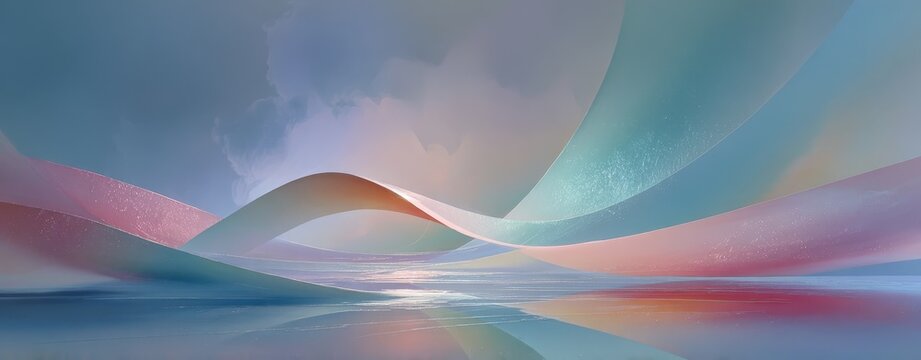 Majestic mountain painting features calm lake this artwork showcases imposing mountain beside placid lake