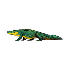 Fototapeta premium crocodile isolated on white background