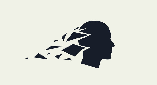 Shattered Mental Health Concept Illustration.