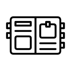Fototapeta premium Open magazine icon