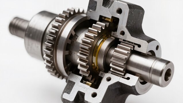 Precision Differential Gear Assembly with Multiple Engagement Gears and Metal Housing
