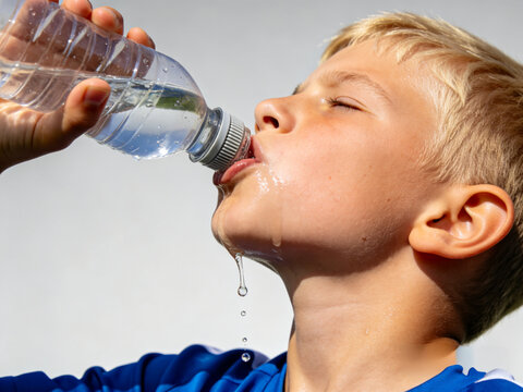 boy drinking water