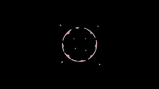 Sparkling twinkle star animation, 2d star cartoon effect on black screen background. Liquid type sparkle star