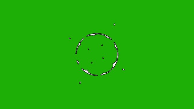Sparkling twinkle star animation, 2d star pop-up cartoon effect on green screen background. Liquid type sparkle star transparent background, Alpha channel video 4K