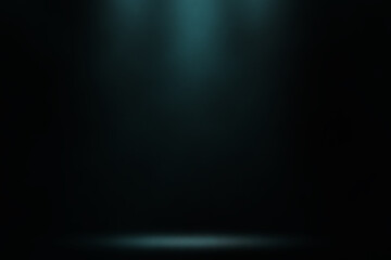 Obraz premium Blue three spotlight dramatically on stage at night background.