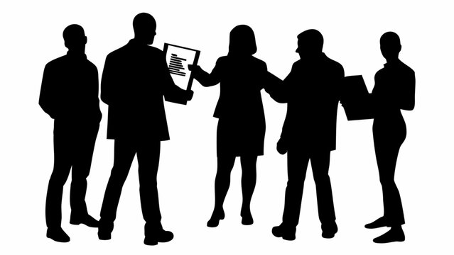 Business people planning and discussing with documents in a team meeting