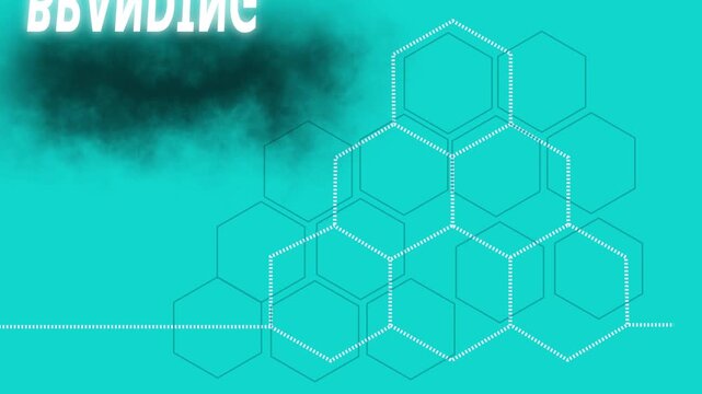 Branding strategy concept with hexagonal infographic and motion
