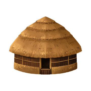 Traditional honai house in papua
