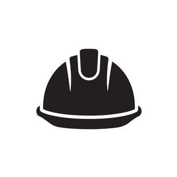 Helmet icon. Builder safety helmet vector icon color