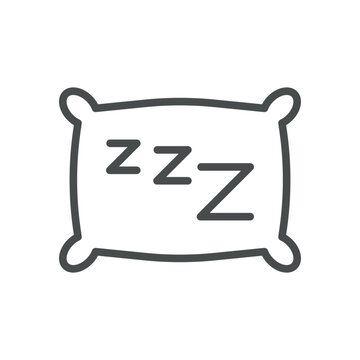 Drowsiness thin line icon for sleepiness, fatigue and tiredness. Editable stroke. Vector illustration.