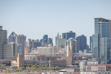 Naklejka premium San Diego, California Skyline