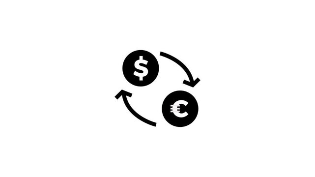 Dollar Exchange Icon" is a premium digital asset designed to visually represent currency exchange between British Pounds (GBP) and US Dollars (USD) with 4k video animation
