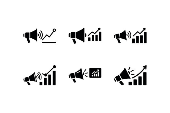 Digital Marketing Megaphone Icon Vector