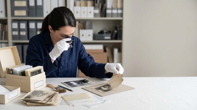 Preserving Old Photographs with Gloves in a Quiet Archive