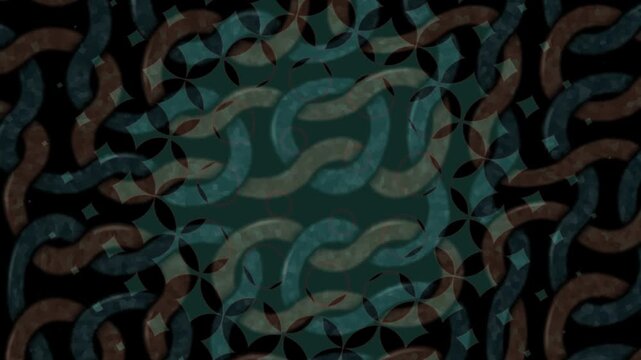 Abstract truchet pattern animation with interlaced geometric curves, smooth seamless motion, cool blue tones, and a modern hypnotic digital background design.