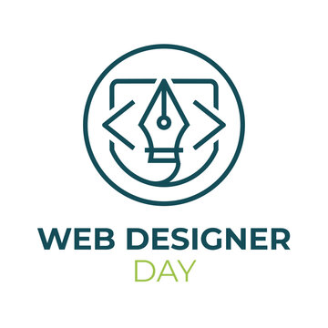 Professional Web Designer Day Logo Illustration