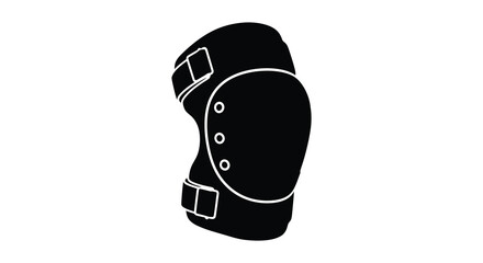 Knee pad silhouette on a white background high quality professional detailed modern © Kuntol02