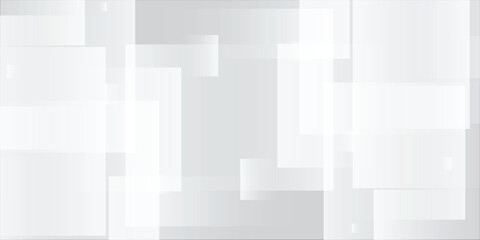 Fototapeta premium Modern Minimalist White and Grey Abstract Banner Background with Geometric Shape Composition