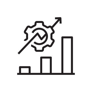 Efficiency vector outline Icon Design illustration. Work in progress Symbol on White background EPS 10