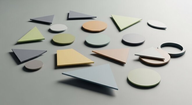 Geometric shapes abstract composition