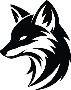 Black wolf head silhouette