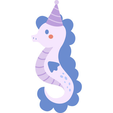 Cute Seahorse Vector