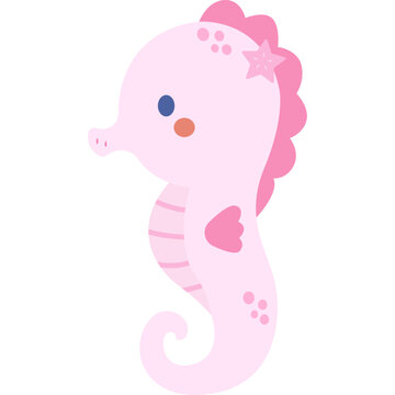 Cute Seahorse Vector