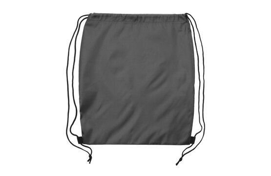 Blank Black Drawstring Bag Cinch Sack Gym Bag Isolated for Branding Mockup