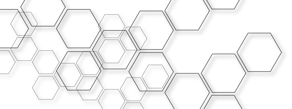 Seamless 3D hexagonal grid pattern featuring a digital honeycomb structure for an abstract geometric vector illustration with a modern technological texture design