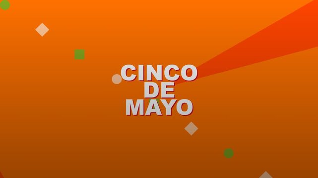 Cinco de Mayo Festive Title Animation with Floating Particles