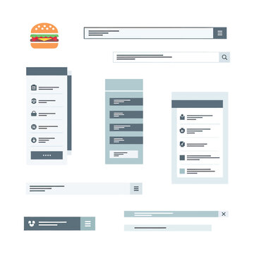 Minimalist UI Components Set for Modern Web and App Design Interfaces