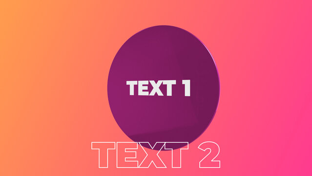 3D Rotating Circle Animated Text Title with Smooth Loop Effect