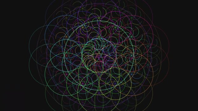 Premium 4K seamless loop of the Flower of Life Manipura chakra sacred geometry. Features a cinematic rolling phase shift with iridescent holographic light. Ideal for VJ sets, trance visuals, meditatio