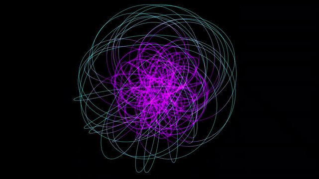 Premium 4K seamless loop of a 3D Torus Knot Vishuddha chakra sacred geometry breathing in a deep cinematic void. Ideal for VJ sets, trance festival visuals, meditation apps, and yoga studios.