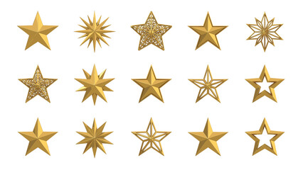 Obraz premium 3d gold star sparkle isolated on black background. Golden sparkles emoji icon. 3D vector illustration.